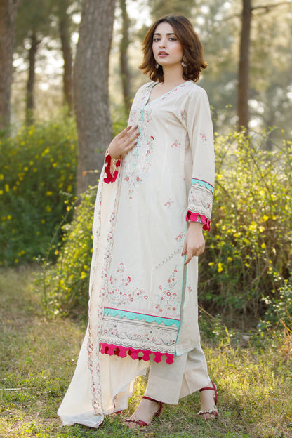 Eugine - Unstitched Embroidered Lawn 3 Pec Mak Fashion