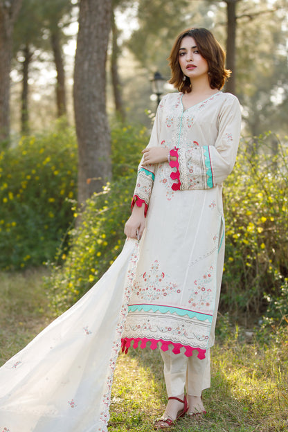 Eugine - Unstitched Embroidered Lawn 3 Pec Mak Fashion