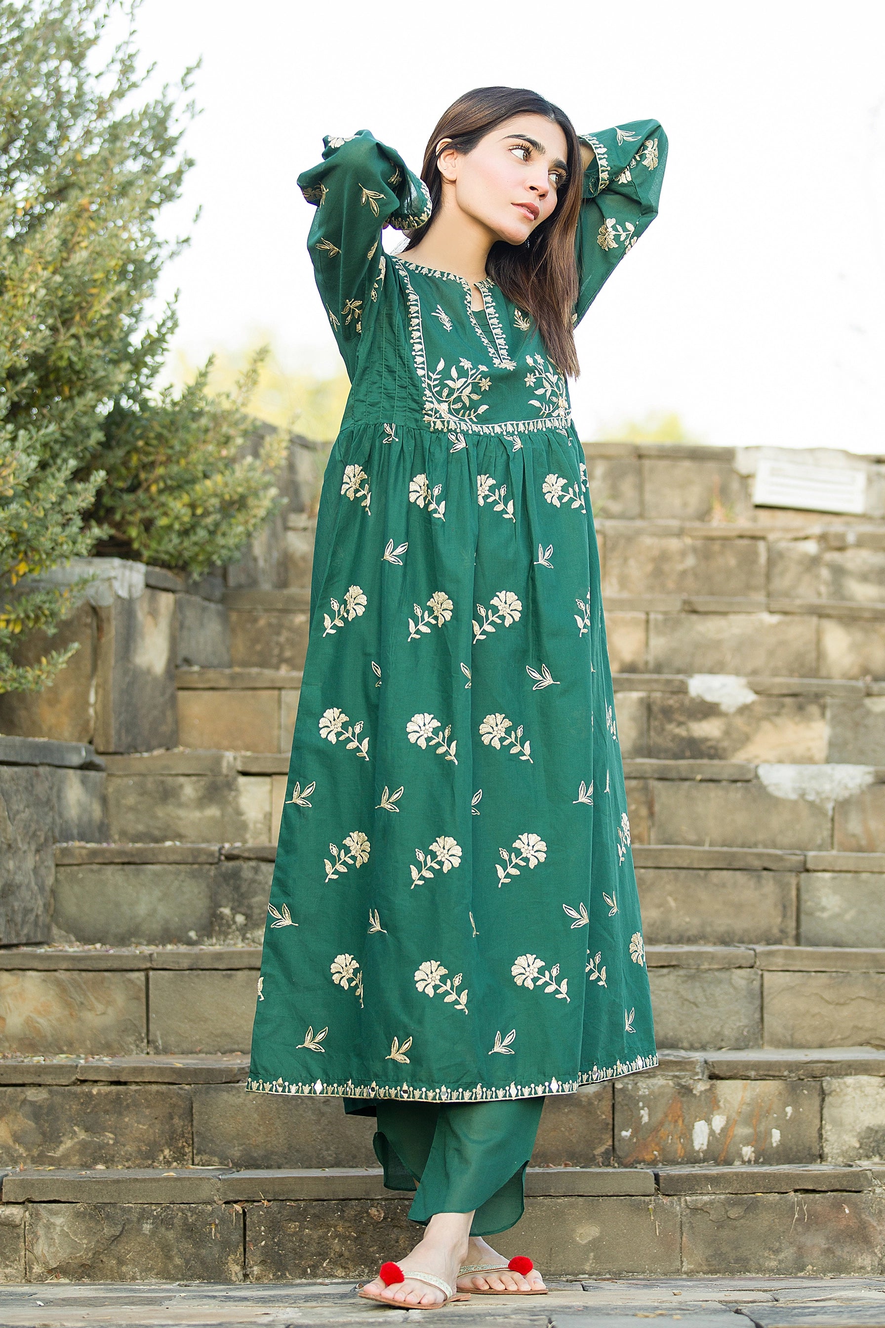 Lawn long frock design best sale