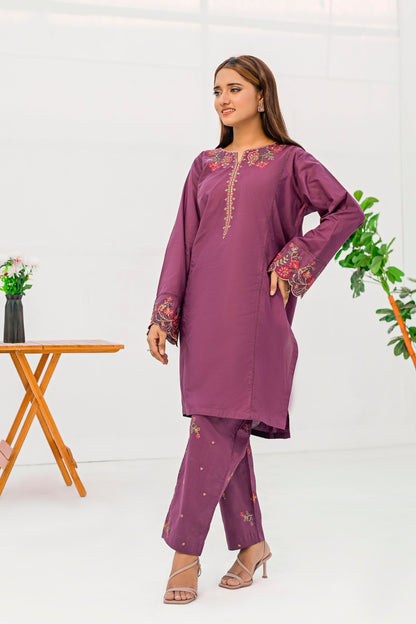 MAHNOOR Cotton Embroidered Dress