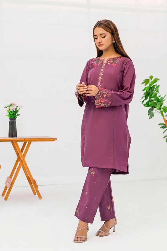 MAHNOOR Cotton Embroidered Dress