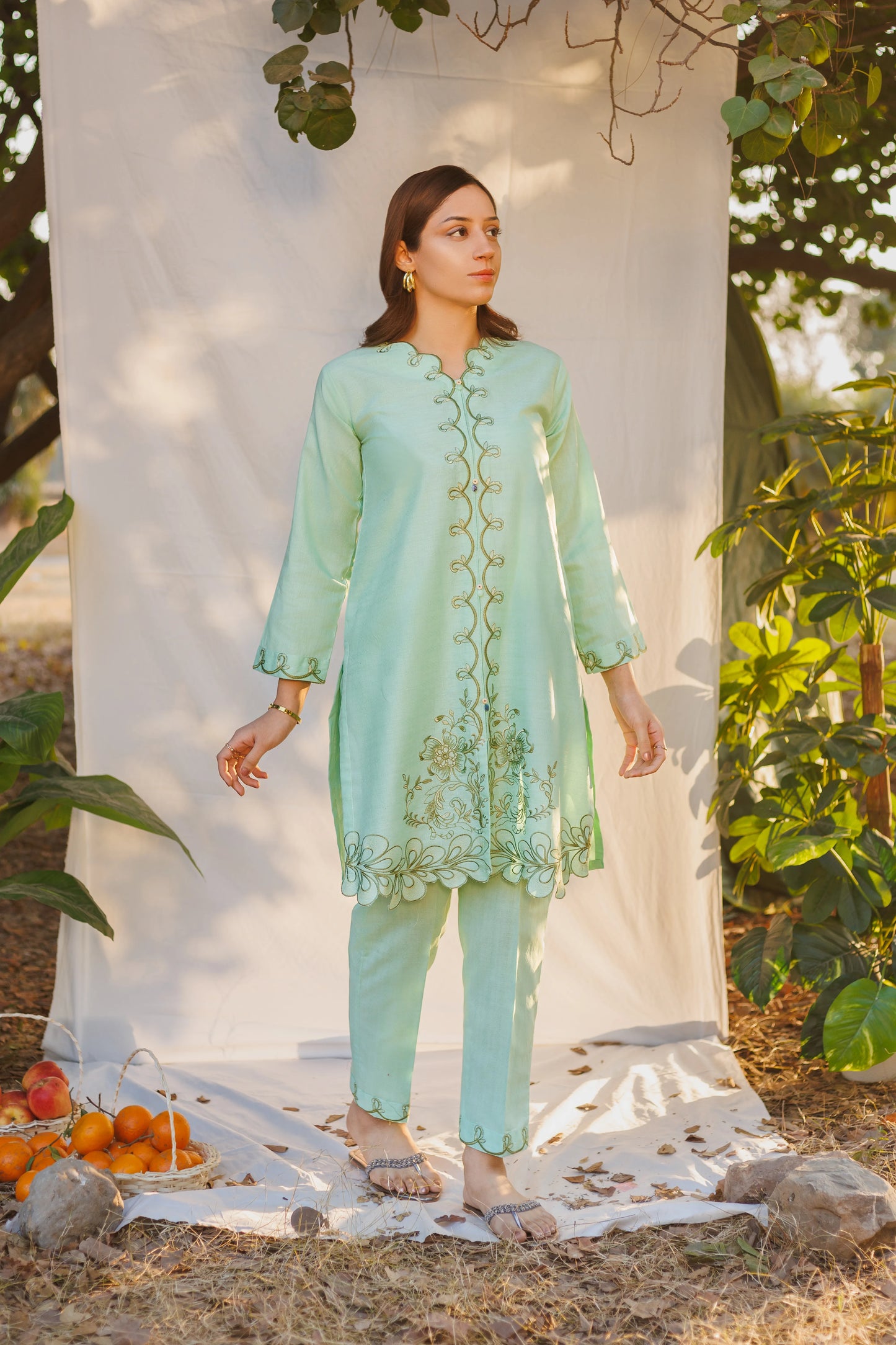 Aura- Luxury Embroidered 2PC Lawn Dress