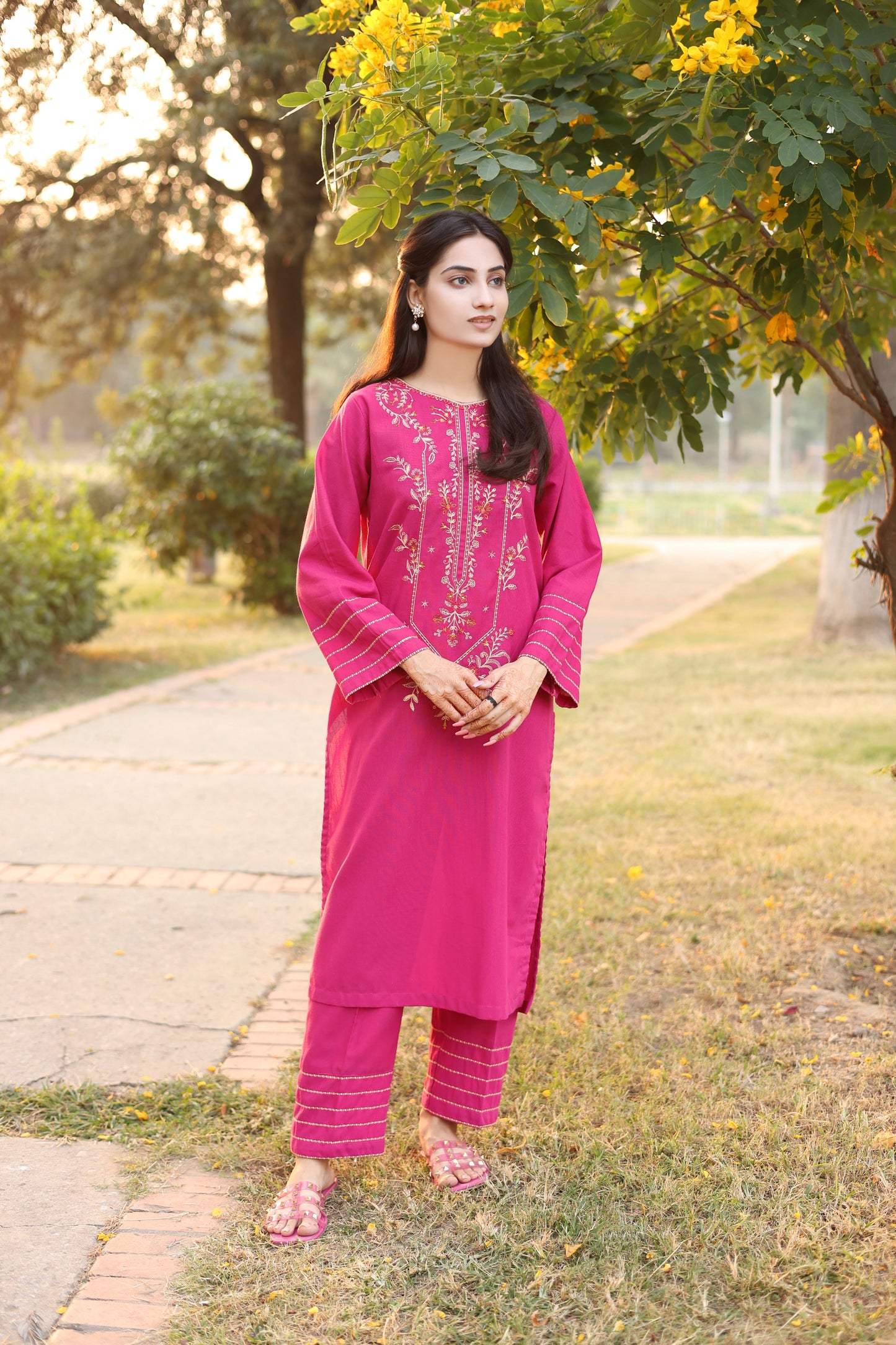 Mai- Khaddar Embroidered 2 Piece Dress