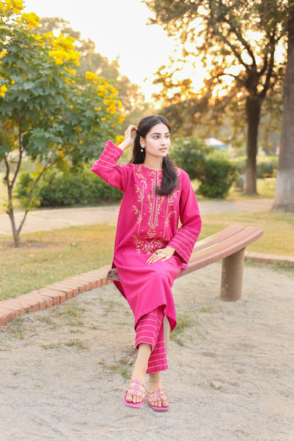 Mai- Khaddar Embroidered 2 Piece Dress