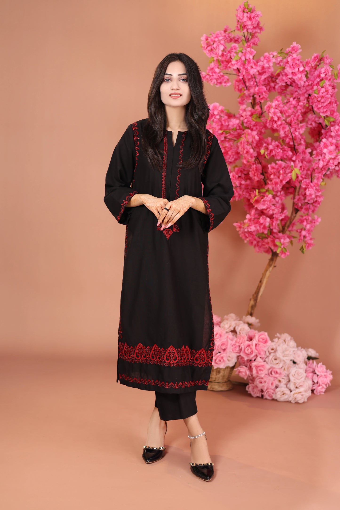 Midnight- Khaddar Embroidered 2 Piece Dress