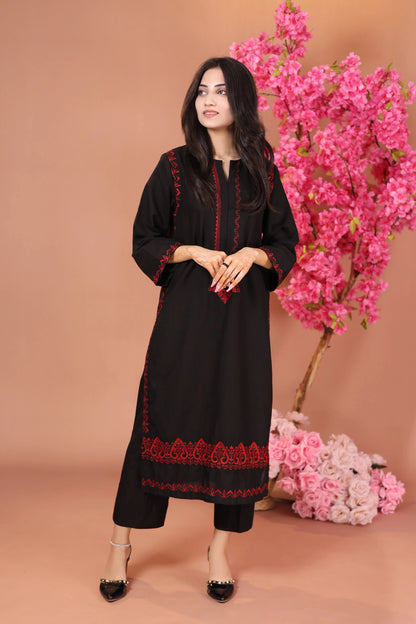 Midnight- Khaddar Embroidered 2 Piece Dress