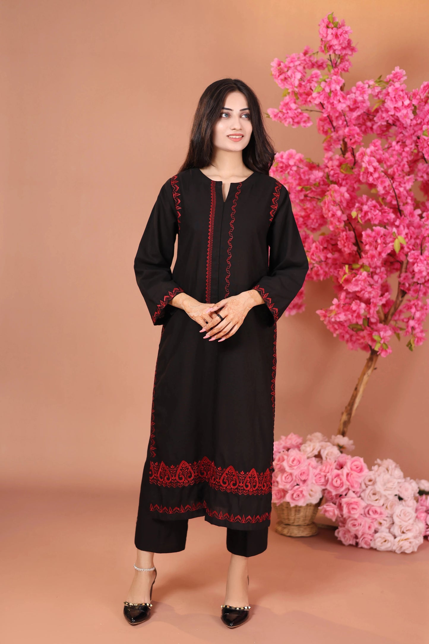 Midnight- Khaddar Embroidered 2 Piece Dress