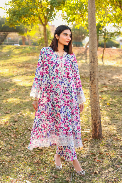 Blossom - Embroidered 2PC Stitched Lawn Dress