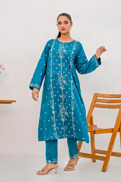 ANIKA Cotton Embroidered Dress