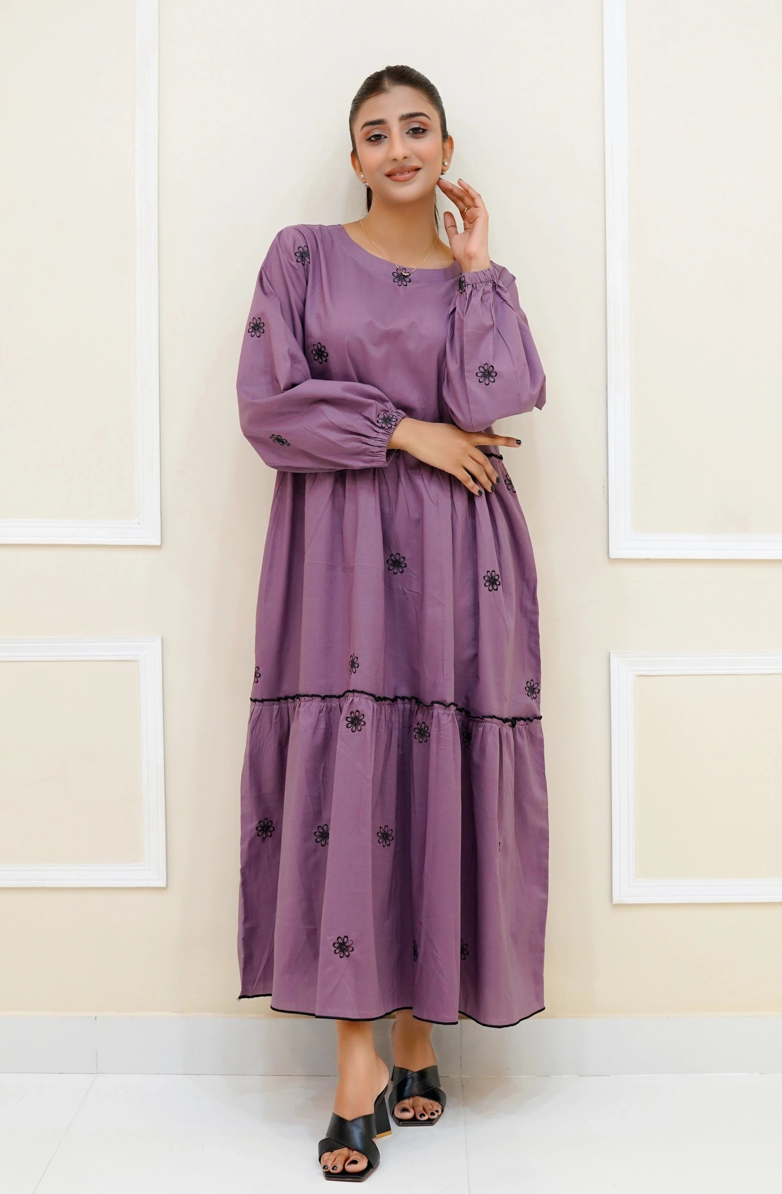 OX BERRY Embroidered Lawn Maxi