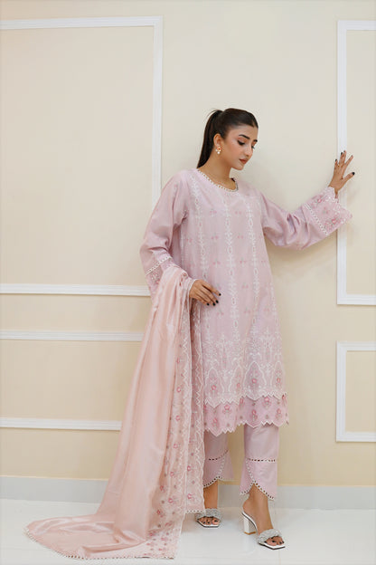 ISRA- Embroidered Lawn 3PC Dress Mak Fashion