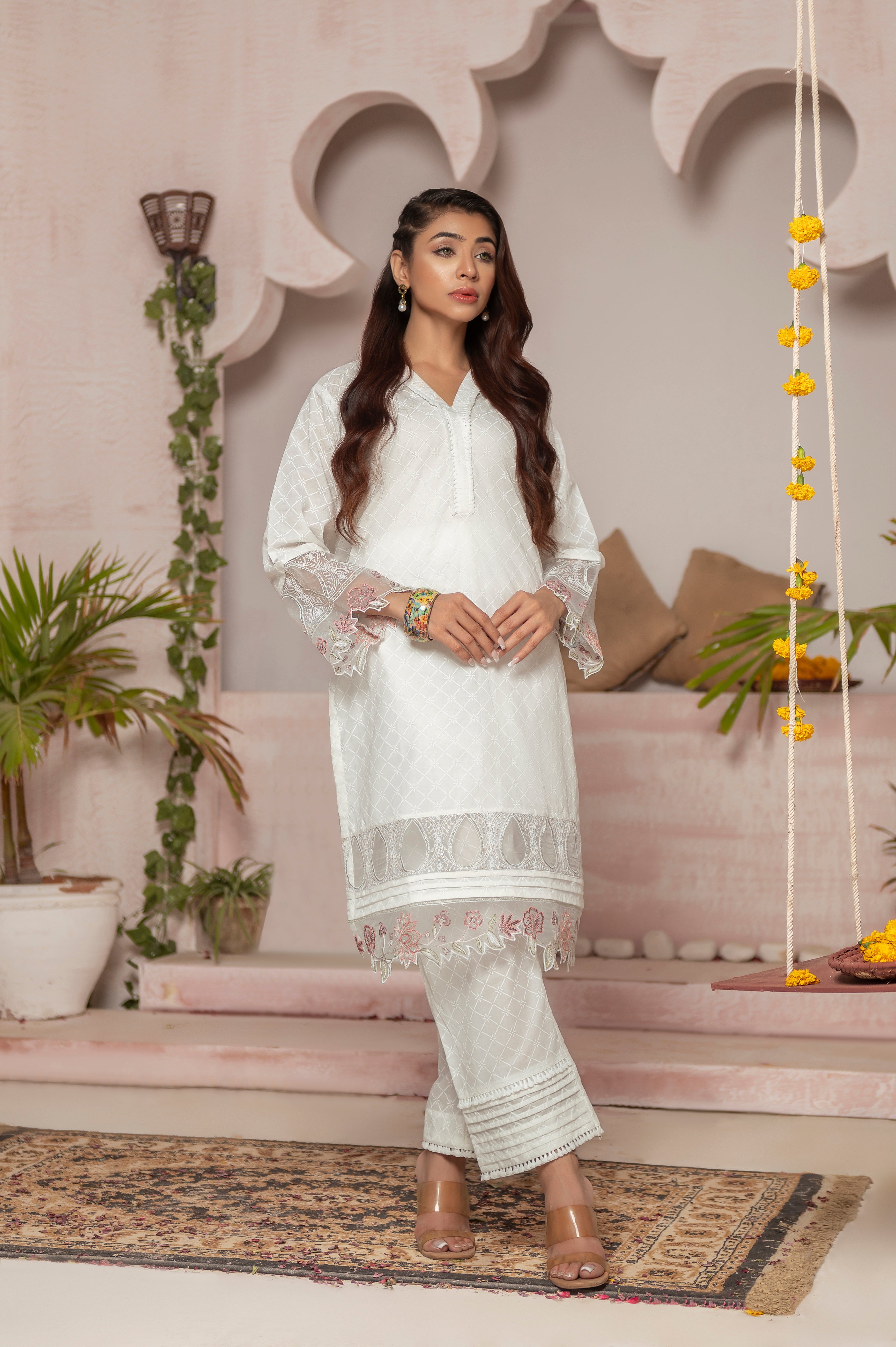 MOONLIGHT - Embroidered Self Lawn 2PC Dress