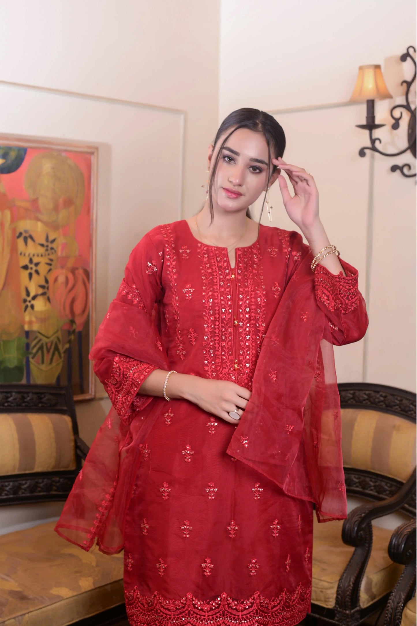 Ranjish - Blood Red Exclusive Formal Mak Fashion 