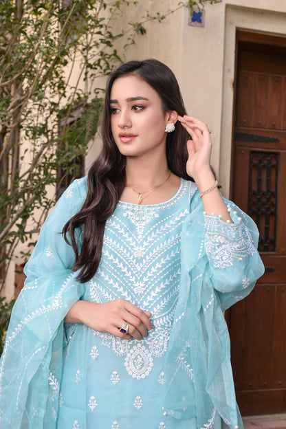 Ghazal - Baby Blue Exclusive Formal Mak Fashion 