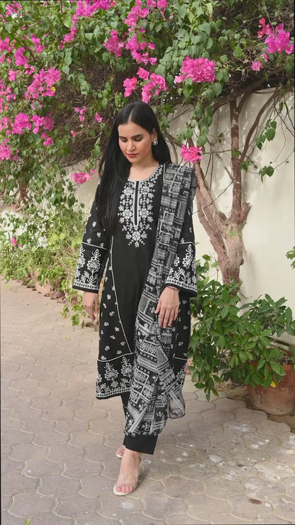 Dil Ruba - Black 1 Piece - Frock Only